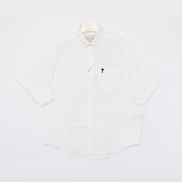 아미 블랙 스몰하트 박시 반팔 남성 셔츠 HSH823 CO0031 168