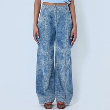 26 FW 키코 코스타디노브 텍스처 코튼 와이드 데님 진 블루 KKWSS26T08 20