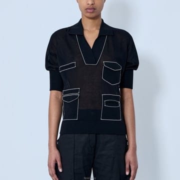 26 FW 키코 코스타디노브 Kreiner 브이넥 칼라 니트 폴로 KKWSS26KN11 111