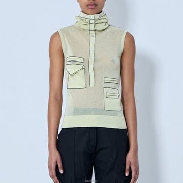 26 FW 키코코스타디노브 Kreiner 하이 롤넥 버튼 플라켓 KKWSS26KN10 107