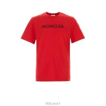 26 FW 몽클레어 로고 엠브로이더드 라운드넥라인 티셔츠 455 L10918C0007589B8U
