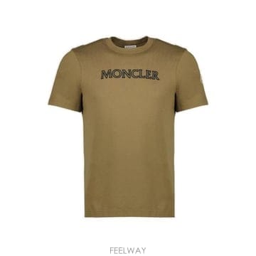 26 FW 몽클레어 로고 엠브로이더드 라운드넥라인 티셔츠 82E L10918C0007589B8U