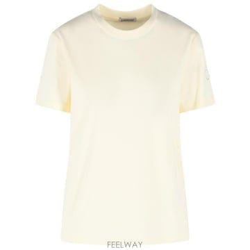 26 FW 몽클레어 로고 패치 크루넥라인 코튼 티셔츠 034 L10938C0002989AUO