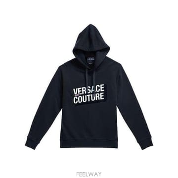 26 FW 베르사체 진스 꾸뛰르 로고 프린트 후드티 899 79GAIP05CF07P