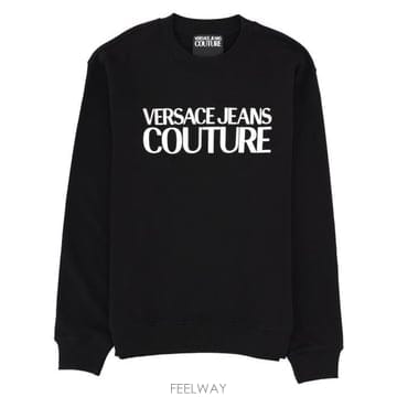 26 FW 베르사체 진스 꾸뛰르 로고 크루넥 스웨트셔츠 CF01T899 80GAIT01