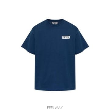 26 FW 베르사체 진스 꾸뛰르 로고 프린트 크루넥 코튼 티셔츠 283 80GAHT18CJ00T