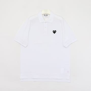 꼼데가르송 블랙 하트 패치로고 카라 반팔 공용 PK티셔츠 AX T066 051 2
