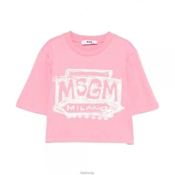 키즈 핸드 드로잉 크롭반팔 티셔츠 S6MSJGTH128 MS070