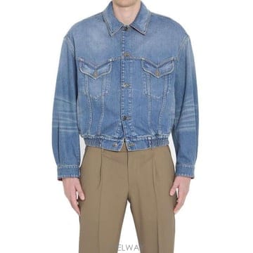 베르사체 데님 블루종 블루