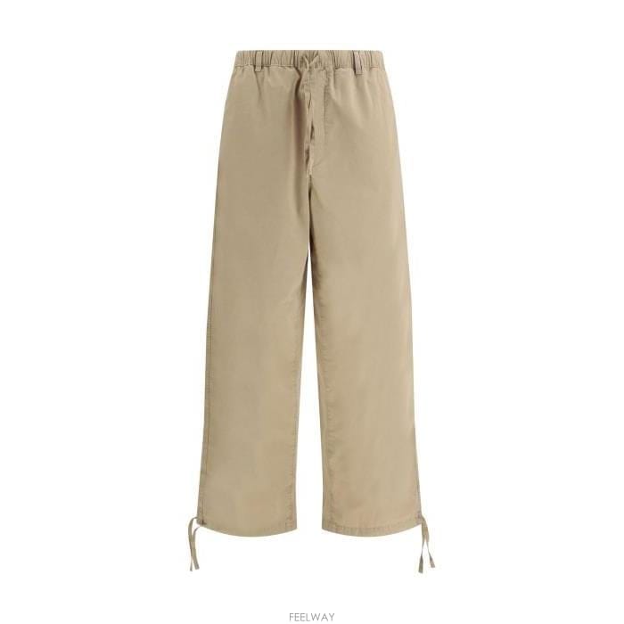 26 FW 페라가모 코튼 실크 드로스트링 미드라이즈 루즈 팬츠 001 793195
