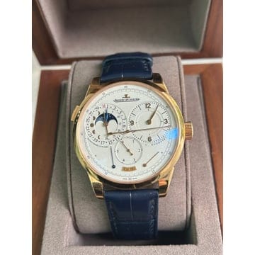 당일 *ALA* 예거 르쿨트르 듀오메트르 더블 윙 Q6042521 18K 로즈골드 40.5 mm