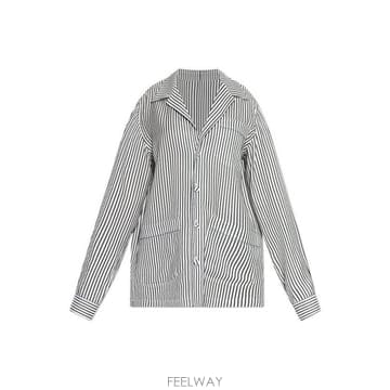 26 FW 톰포드 스트라이프 버튼업 실크 퓨어 셔츠 NWA CA3335FAX1712