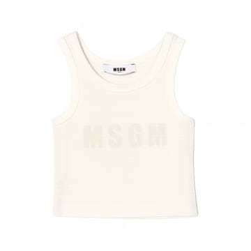 키즈 로고 민소매 티셔츠 오프화이트 S6MSJGTA159 002