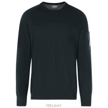26 FW CP컴퍼니 렌즈 디테일 슬리브 크루넥 스웨트셔츠 999 20CMKN105A006323O