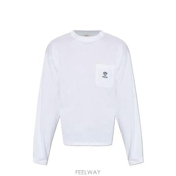 26 FW 베르사체 로고 포켓 롱슬리브 티셔츠 1W000 10245731A17915