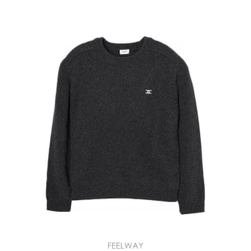셀린느 트리오페 울 캐시미어 스웨터 ANTHRACITE 2AC85048T 10AN