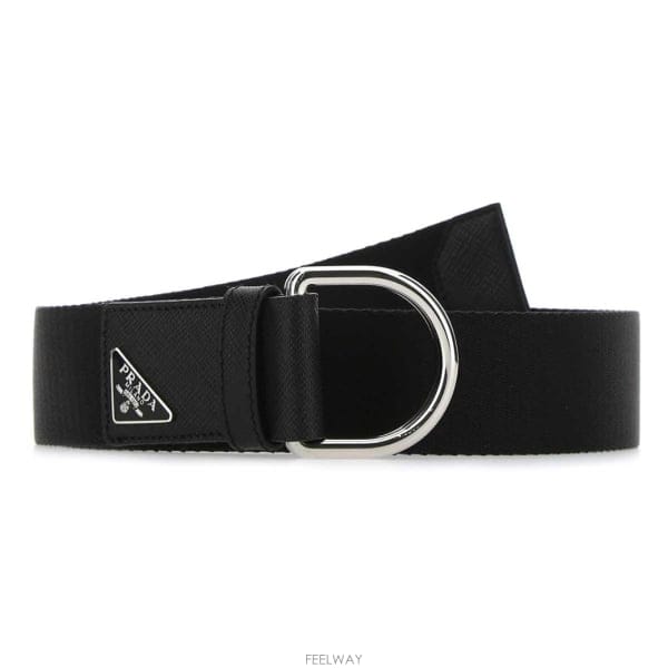 26 FW 프라다 35mm 로고 플라크 우븐 벨트 F0002 2CN0282DMN