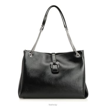 26 FW 페라가모 블랙 체인 탑핸들 카프 토트백 001 21A600791027
