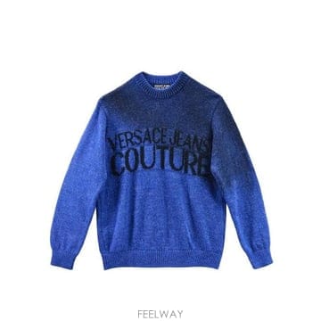 26 FW 베르사체 진스 꾸뛰르 그라데이션 로고 니트 스웨터 289 79GAFM05CMF29