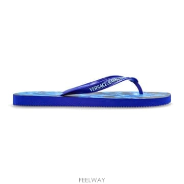 26 FW 베르사체 진스 꾸뛰르 로고 프린트 플립플롭 R76 80YA3SQ7ZSS80