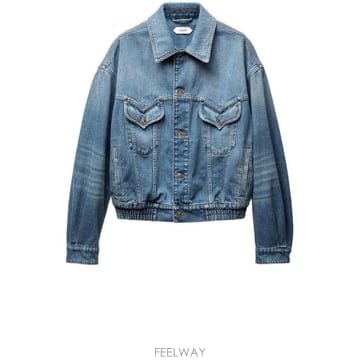 26 FW 베르사체 크롭 버튼업 데님 자켓 2DC50 10236031A17921