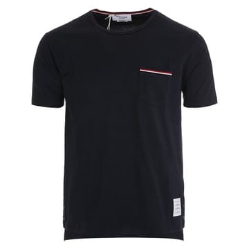 [국내/당일]MJS010A 01454 415 톰브라운 삼선 포켓 네이비 반팔티