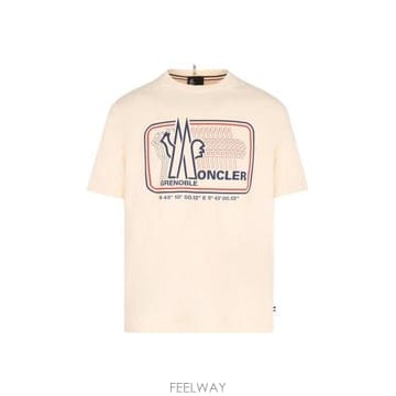 26 FW 몽클레어 그레노블 로고 프린트 크루네크 티셔츠 034 8C000098790F