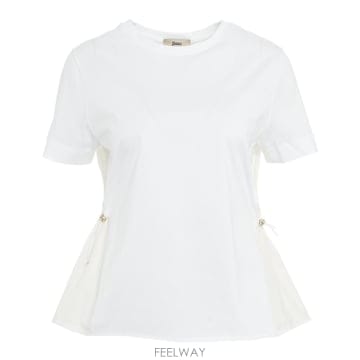 26 FW 에르노 코튼 콘트라스트 패널 드로스트링 티셔츠 1000 JG000224D52006