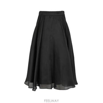 막스마라 스튜디오 칼레 플레어 미디 스커트