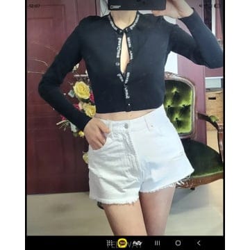 알렉산더왕 로고 자가드 가디건 XS 백화점구입