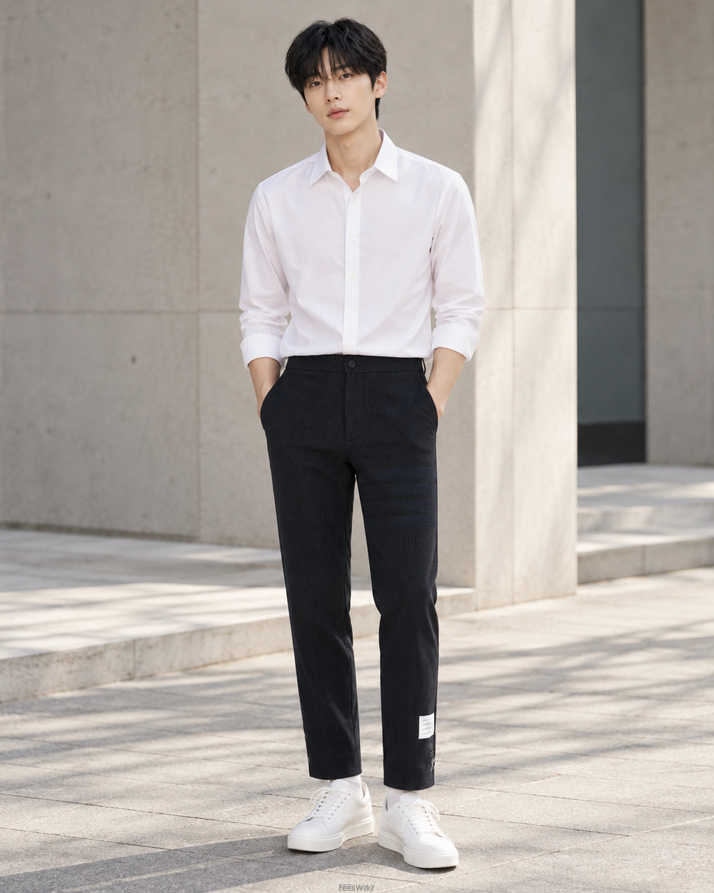 Thom Browne ����� 4�� ���̺� �þĿ ������ MJQ165A J0063 415����� 4�� ���̺� �þĿ ������ MJQ165A J0063 415