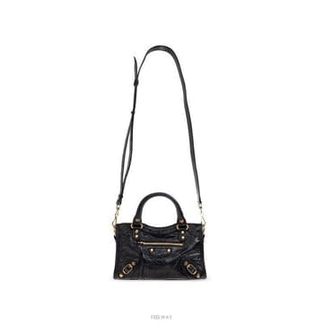 [비엔비명품관] BALENCIAGA 발렌시아가 여성 르 시티 미니 골드 장식 토트백 숄더백