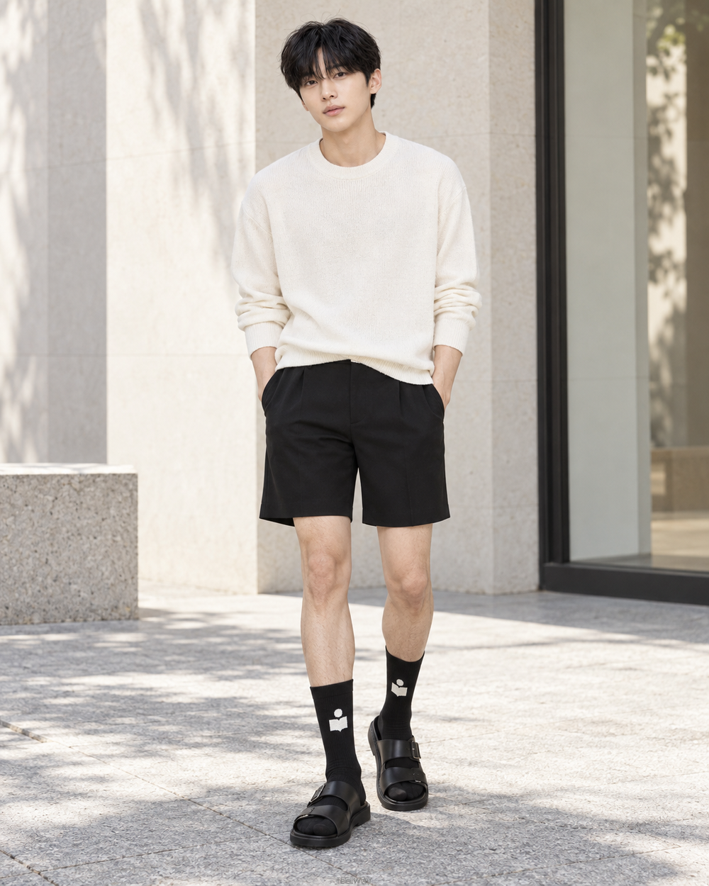 이자벨마랑 화이트 자수로고 블랙 삭스 CT001JHA A1C03J 01BK