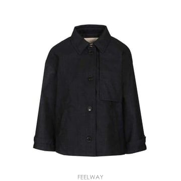 26 FW 에르노 블랙 미니멀 크롭 버튼업 재킷 9290 GI000387D12782