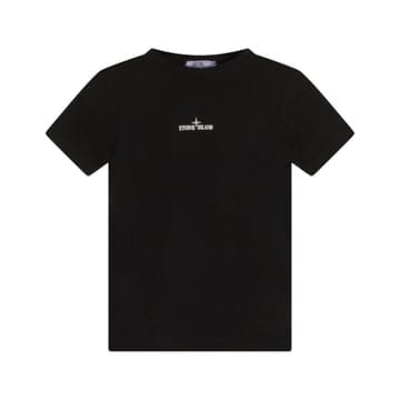 스톤 아일랜드 키즈 반팔 티셔츠 블랙