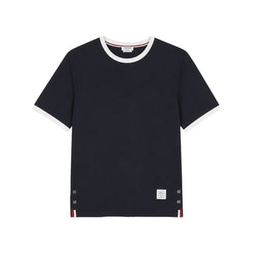 26SS 삼선탭 링거 티셔츠 네이비 MJS083A 00042 415