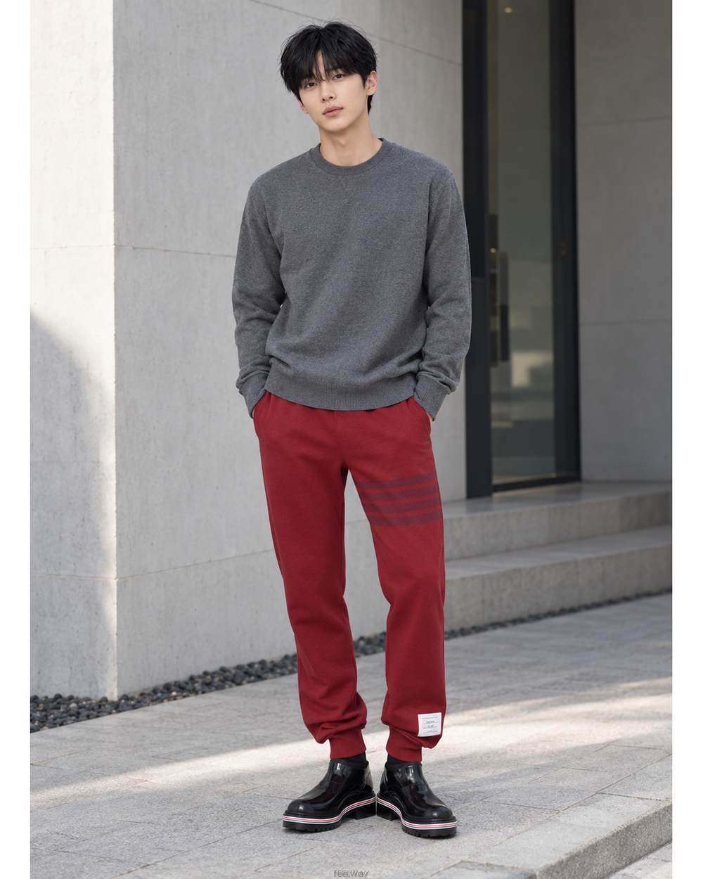Thom Browne ����� 4�� ���� Ʈ���̴� ���� MJQ160A J0051 601����� 4�� ���� Ʈ���̴� ���� MJQ160A J0051 601