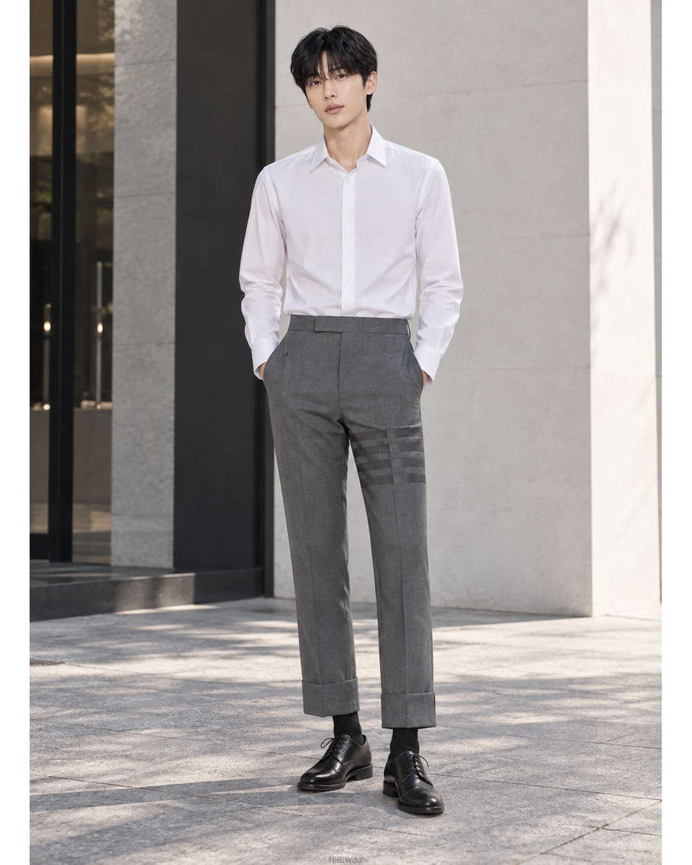Thom Browne ����� 4�� ���Ϸ��� �׷��� �� ���� MTC001A 06146 025����� 4�� ���Ϸ��� �׷��� �� ���� MTC001A 06146 025