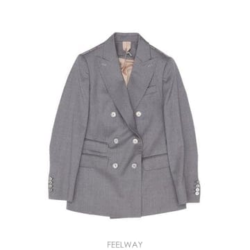 막스마라 더블 브레스트 블레이저 브라운