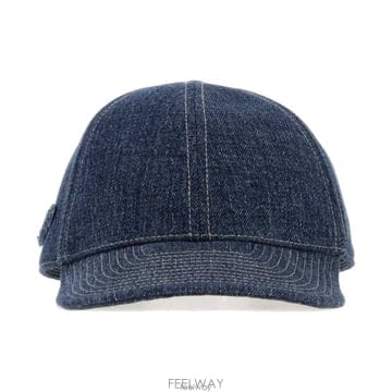 26 FW 프라다 로고 데님 코튼 베이스볼 캡 F0008 2HC5042FPY