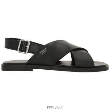 26 FW 프라다 로고 디테일 버클 레더 샌들 F0002 2X3163FG000070