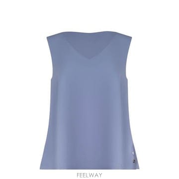 26 FW 에르노 비스코스 V넥 슬리브리스 탑 12875S9128 BL000051