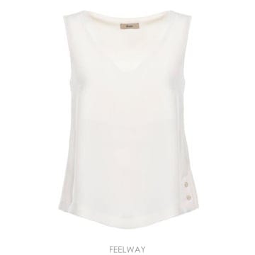 26 FW 에르노 브이넥 미니멀 슬리브리스 티셔츠 1100 BL000051D12875S