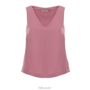 26 FW 에르노 미니멀 슬리브리스 브이넥 탑 4173 BL000051D12875S