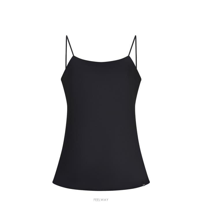26 FW 에르노 제트 블랙 새틴 캐미솔 탑 12875S9300 BL000021