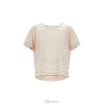 26 FW 에르노 라이오셀 코튼 스트라이프 숏슬리브 티셔츠 2150 JG000312D52056