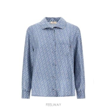 26 FW 에르노 로고 프린트 실크 롱슬리브 셔츠 9128 CM000041D16009P