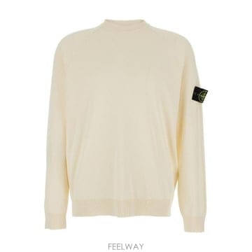 26 FW 스톤 아일랜드 시그니쳐 로고 패치 크루넥 코튼 스웨터 V0093 L1S155100020S01B