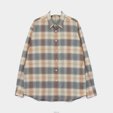 AURALEE ���� ���� ����Ʈ �� üũ ���� ���� A26SS01LC LIGHT BROWN CHECK���� ���� ����Ʈ �� üũ ���� ���� A26SS01LC LIGHT B