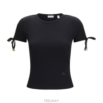 26 FW 버버리 제트블랙 슬림 레이스업 소매 티셔츠 A1189 8125951